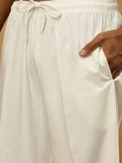 Herren Kurta Pyjama Set in Senfgelb mit Stickerei
